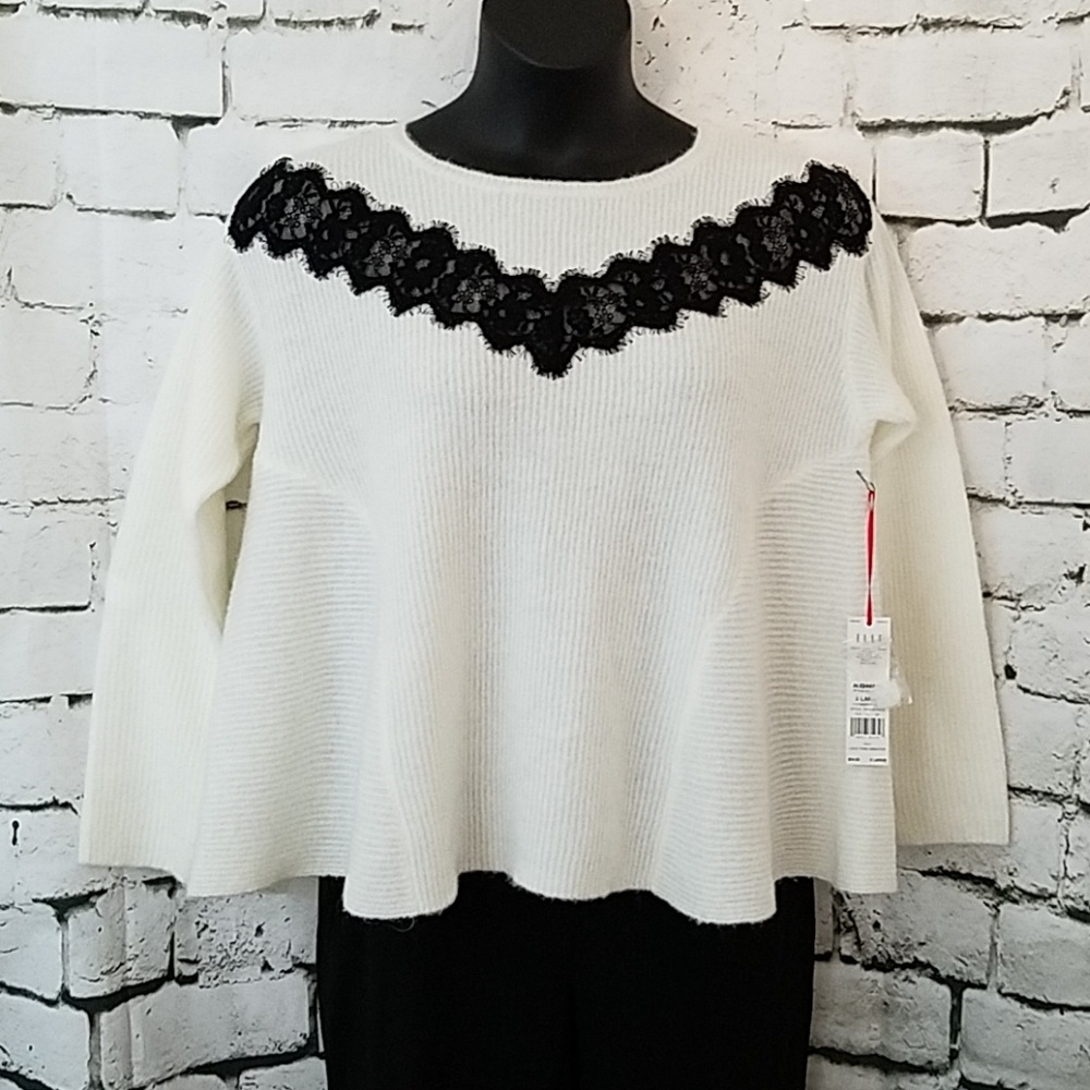 NWT! Soft, Elle, size XL, lace yolk sweater